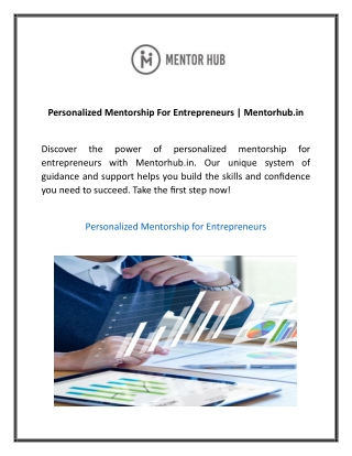 Personalized Mentorship For Entrepreneurs  Mentorhub.in  3