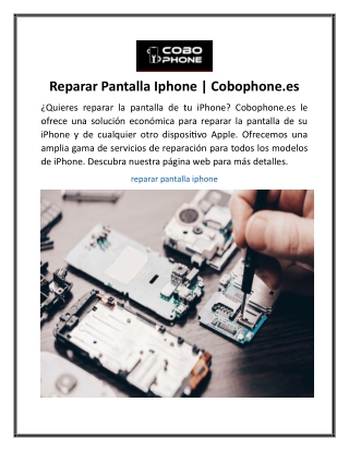 Reparar Pantalla Iphone  Cobophone.es