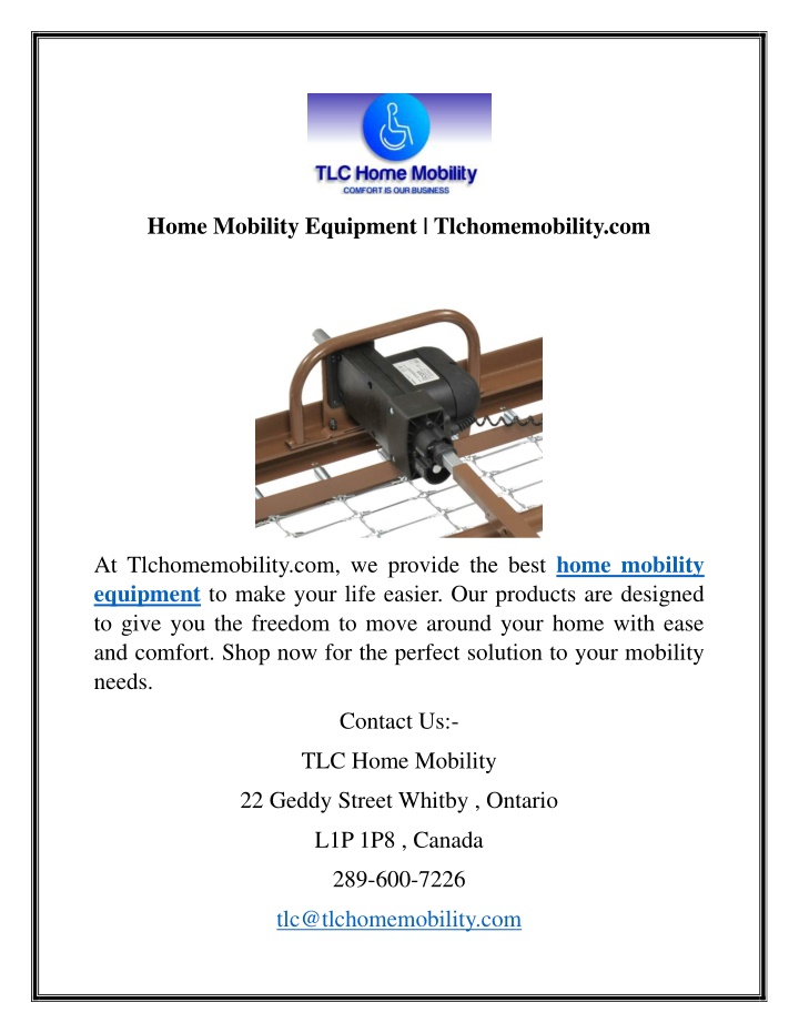 home mobility equipment tlchomemobility com