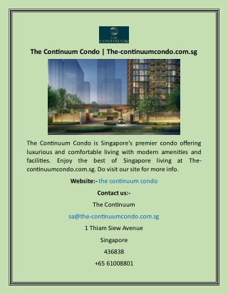 The Continuum Condo  The-continuumcondo.com.sg