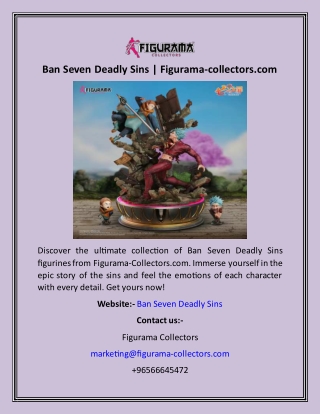 Ban Seven Deadly Sins  Figurama-collectors