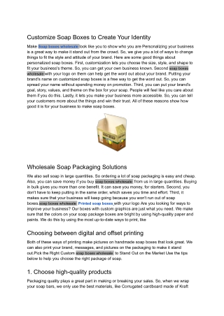 customize soap boxes to create your identity