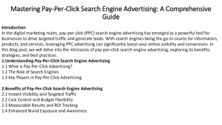 mastering pay per click search engine advertising a comprehensive guide