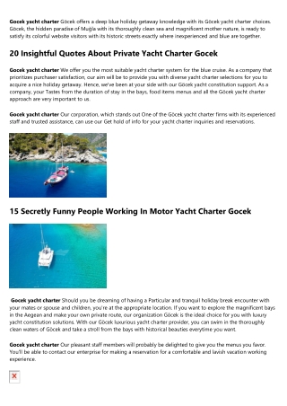 10 Things You Learned In Kindergarden That'll Help You With Motor Yacht Charter