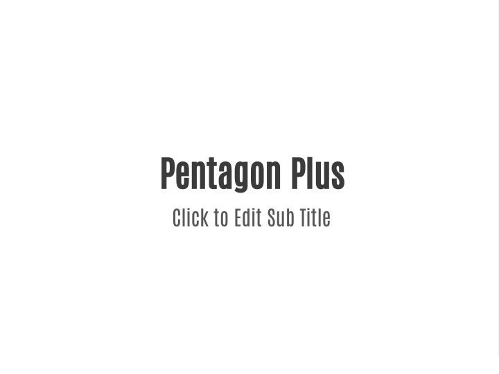 pentagon plus click to edit sub title
