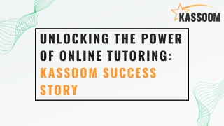 Online Tutoring UK - Kassoom