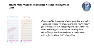 How to Make Awesome Personalized Notepad Printing MA in 2023