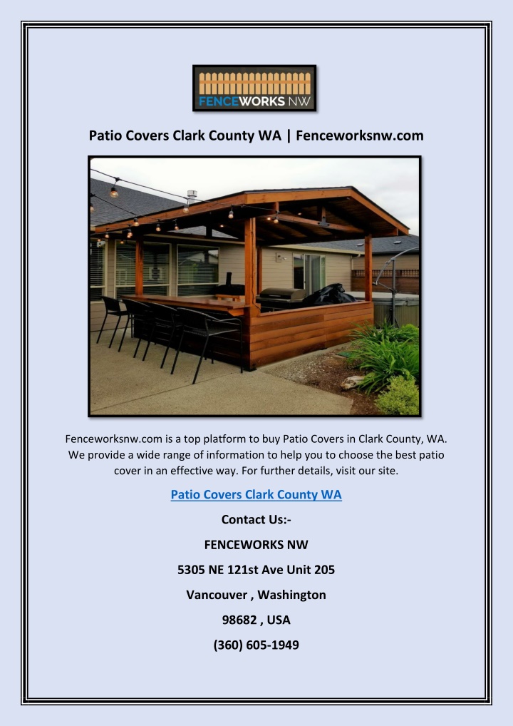 patio covers clark county wa fenceworksnw com