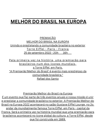 MELHOR DO BRASIL NA EUROPA