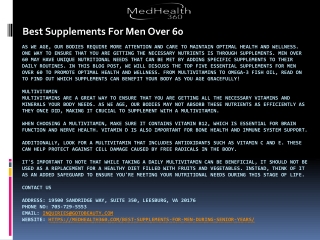 best supplements for men over 60