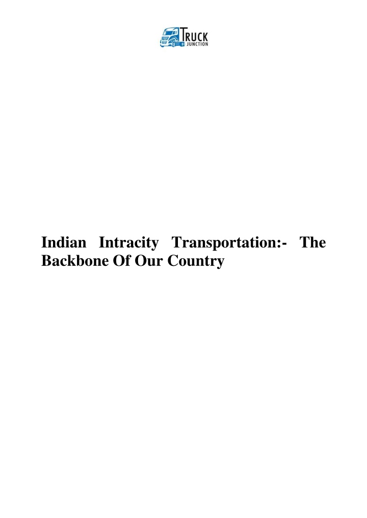 indian intracity transportation the backbone