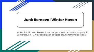 Junk Removal Winter Haven