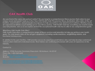 oak health club