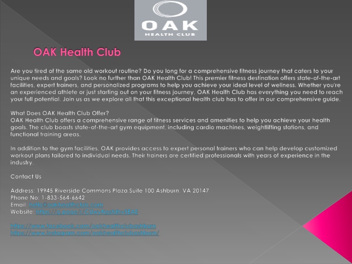 oak health club