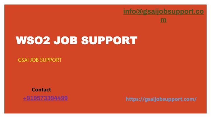wso2 job support