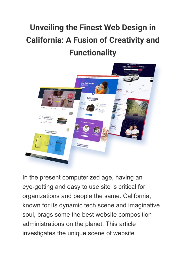 unveiling the finest web design in california