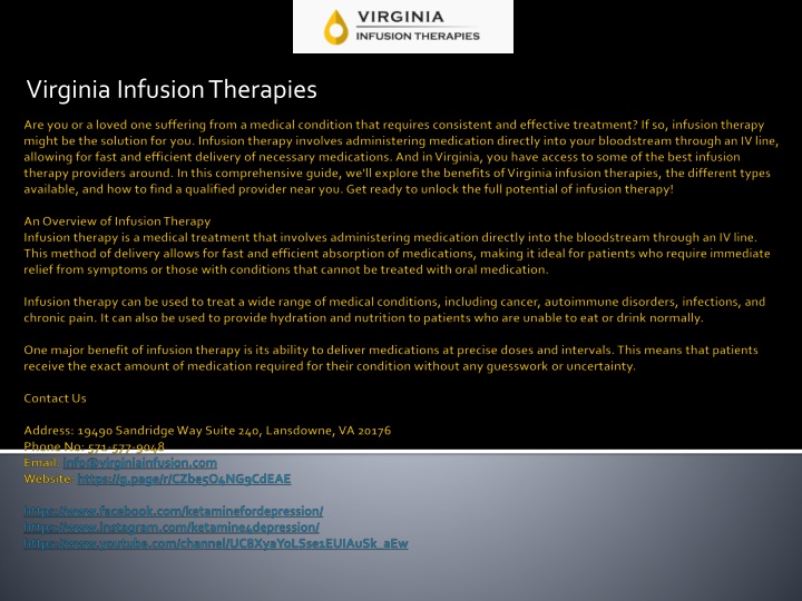 virginia infusion therapies