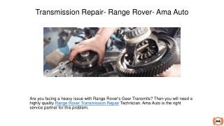 Range Rover Transmission repair