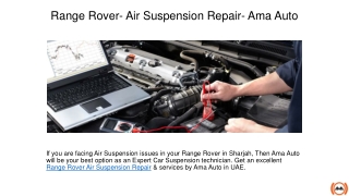 Range Rover Air Suspension Repair