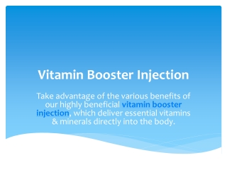 Vitamin Booster Injection