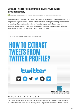 extract tweets from multiple twitter accounts