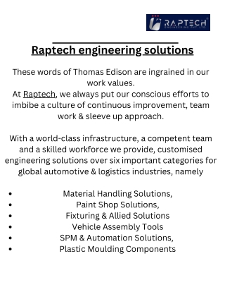 Raptech engineering solutions