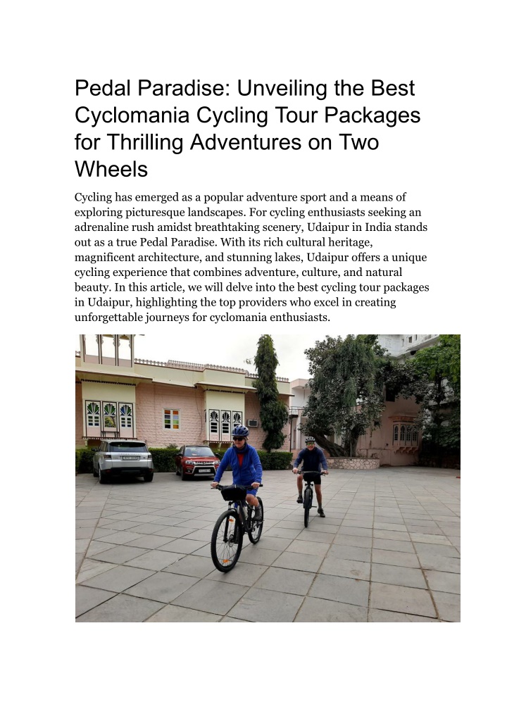 pedal paradise unveiling the best cyclomania