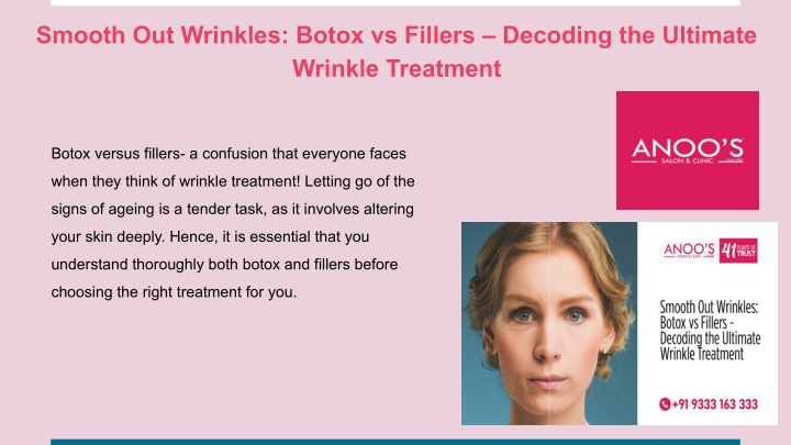 smooth out wrinkles botox vs fillers decoding