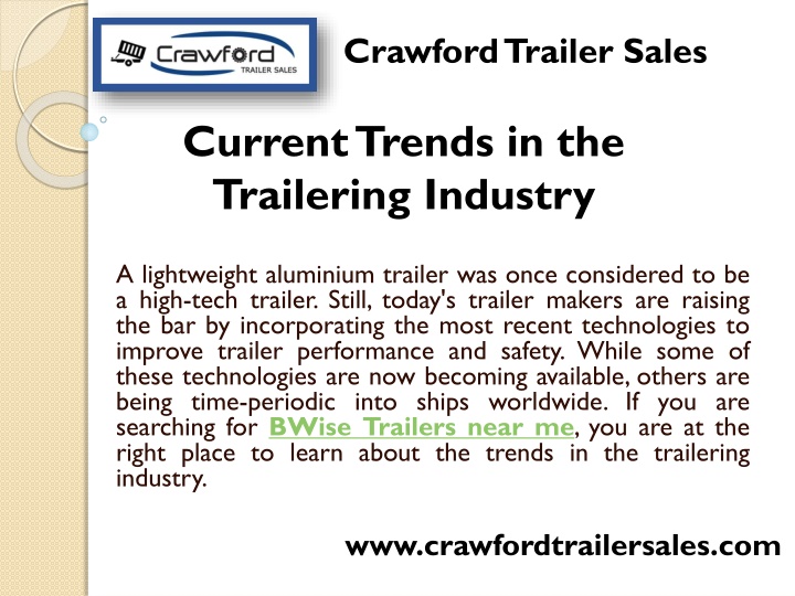 crawford trailer sales