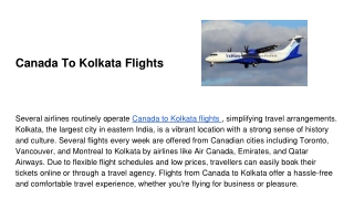 Canada To Kolkata Flights (9)