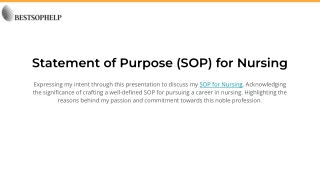 SOP for Nursing