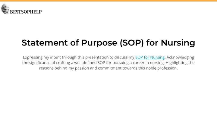 statement of purpose sop for nursing