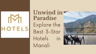 Explore the Best 3-Star Hotels in Manali