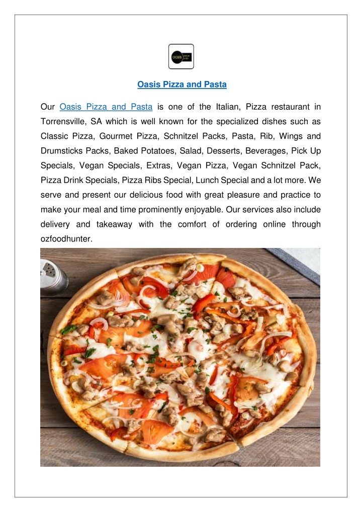 oasis pizza and pasta