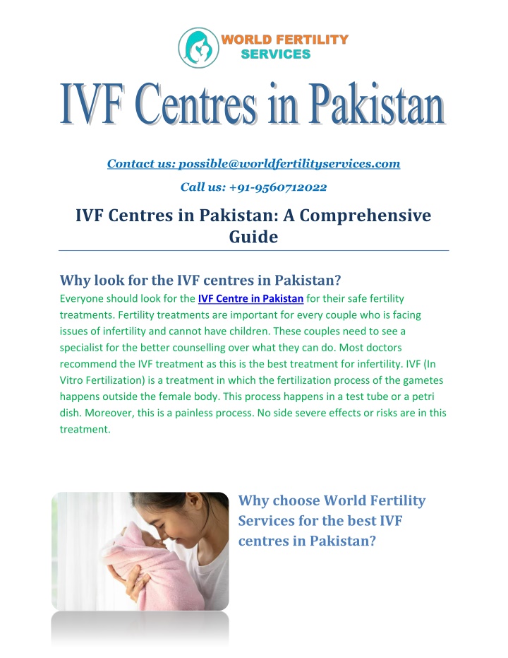 contact us possible@worldfertilityservices com