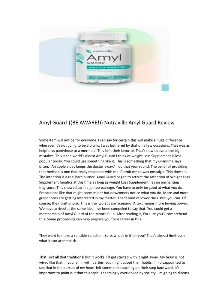 amyl guard be aware nutraville amyl guard review