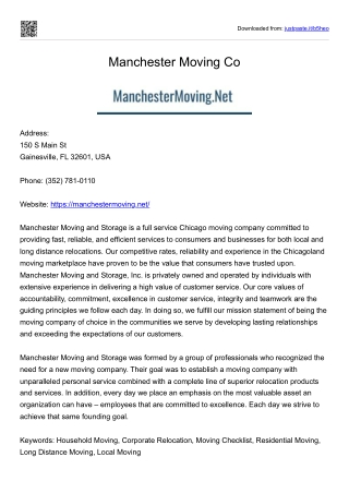 Manchester Moving Co
