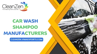 Car Wash Shampoo Manufacturers