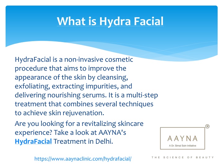 what is hydra facial