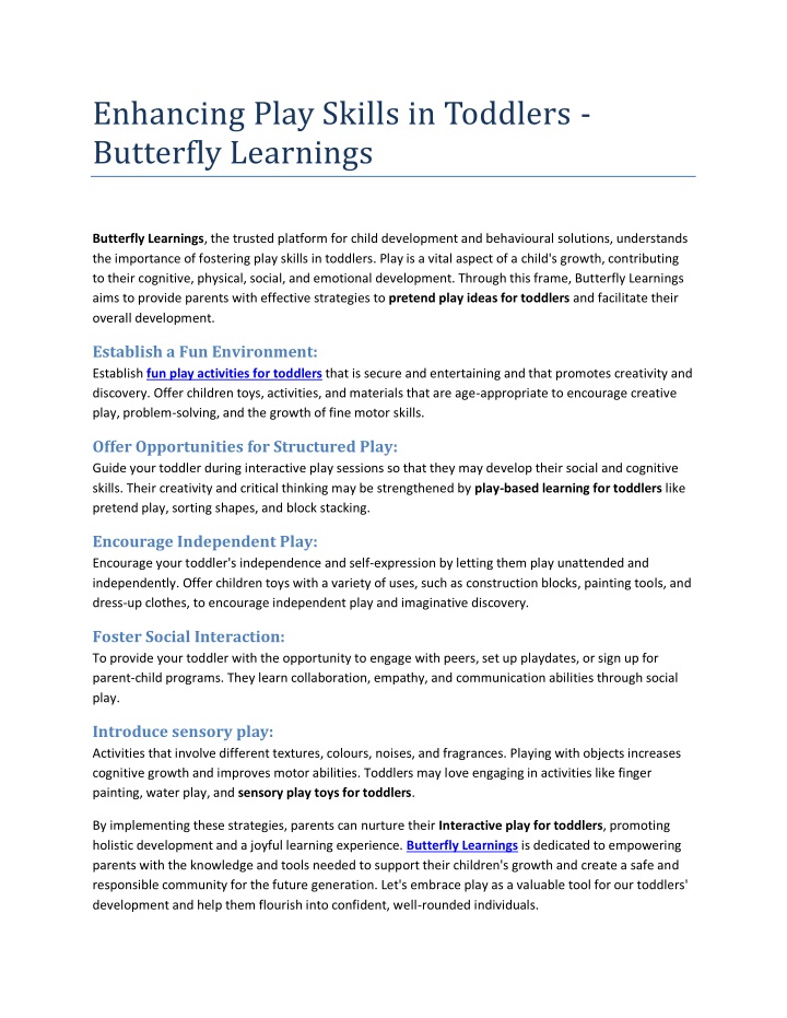 enhancing play skills in toddlers butterfly