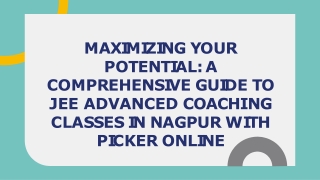 JEE Advanced Coaching Classes in Nagpur  Picker Online