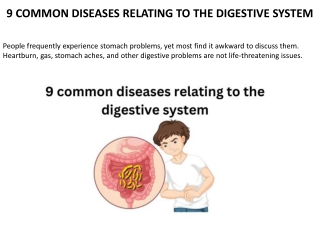 DIGESTIVE SYSTEM DISEASES UNDER CONTROL