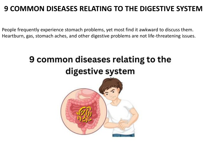 9 common diseases relating to the digestive system