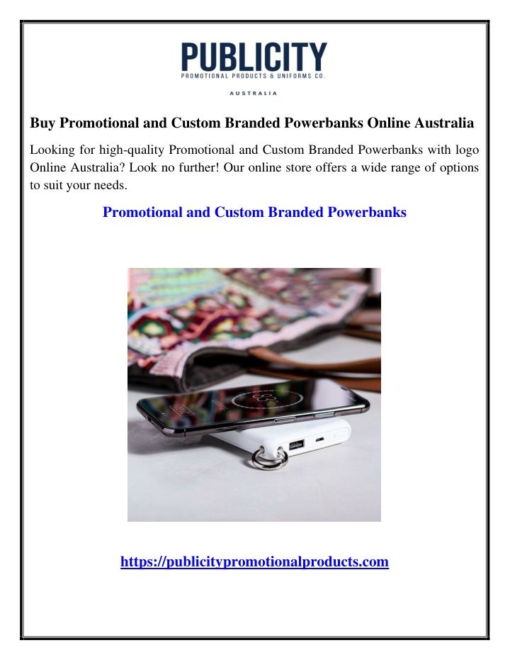 buy promotional and custom branded powerbanks