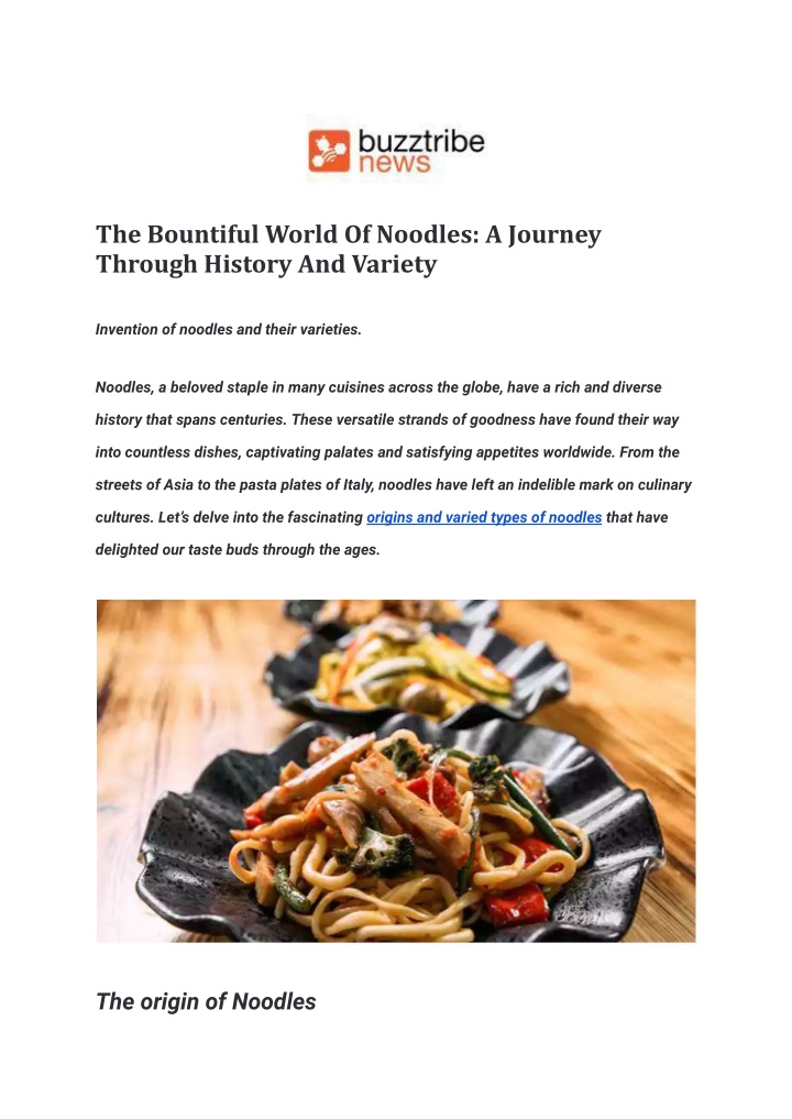 the bountiful world of noodles a journey through