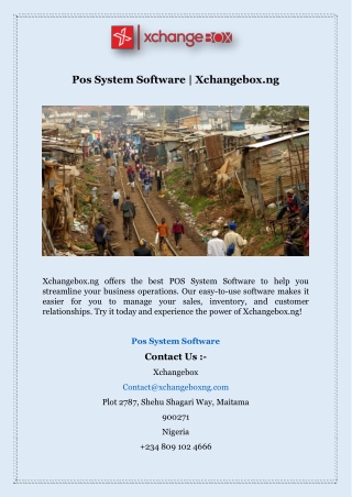 Pos System Software | Xchangebox.ng