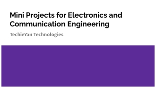 Mini Projects for Electronics and Communication Engineering