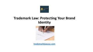 Trademark Law Protecting Your Brand Identity