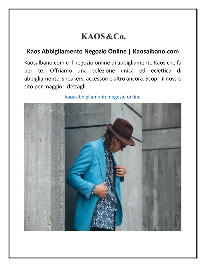 kaos abbigliamento negozio online kaosalbano com