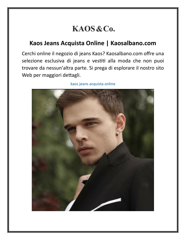 kaos jeans acquista online kaosalbano com